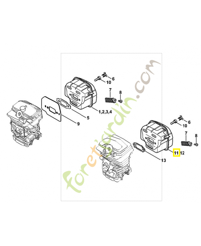 Silencieux  ms 231/2511143-140-0651 STIHL