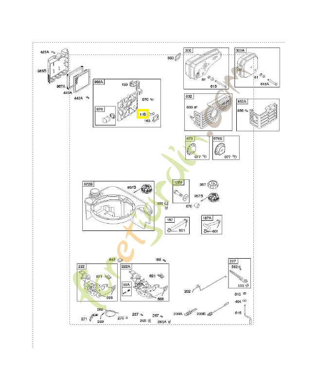 691923 Tube reniflard 0003-000-1004. Pièce de rechange pour moteur thermique Briggs et Straton