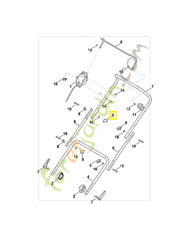 Bouton 6311-708-4300. Pièce détachée Stihl / Vicking