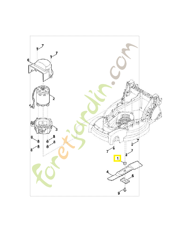 Douille 6311-608-3800. Pièce détachée Stihl / Vicking