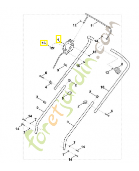Commutateur m/a 6311-430-0400. Pièce détachée Stihl / Vicking