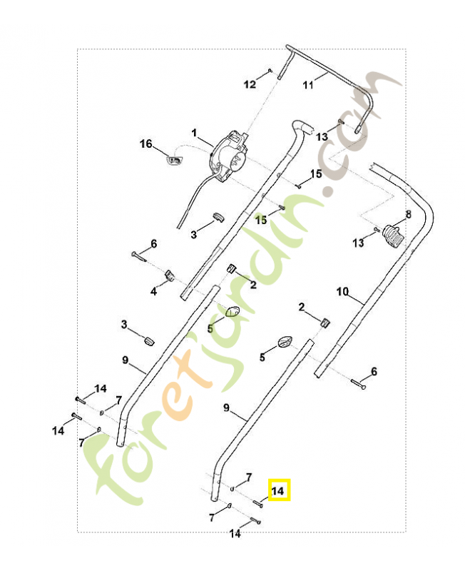 Vis 5 x 30 6311-951-3520. Pièce détachée Stihl / Vicking