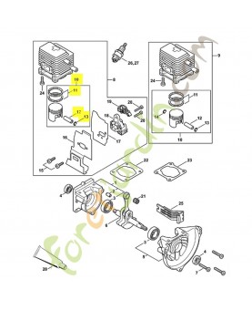 Piston d 34 4137-030-2010 stihl