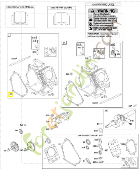 699485 Joint de carter 0003-000-1715. Pièce de rechange pour moteur thermique Briggs et Straton