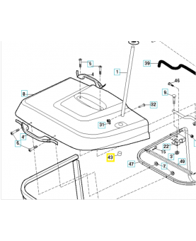 Embout plastique 532174083. Pièce de rechange Husqvarna