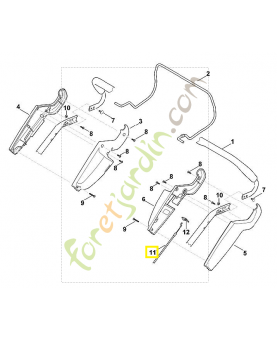 Câble arrêt moteur 6340-700-7502. Pièce de rechange Sithl / Vicking