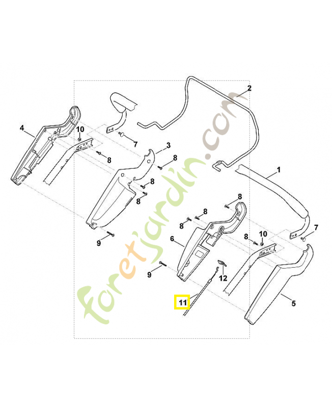 Câble arrêt moteur 6340-700-7502. Pièce de rechange Sithl / Vicking Câble arrêt moteur 6340-700-7502. Pièce de rechange Sithl / Vicking