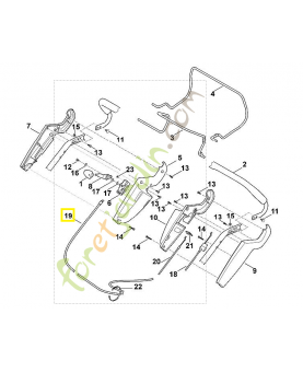 Câble commande variateur 6360-700-7500. Pièce de rechange Sithl / Vicking