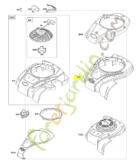596457 carter 0003-000-3405. Pièce détachée pour moteur thermique Briggs et Straton