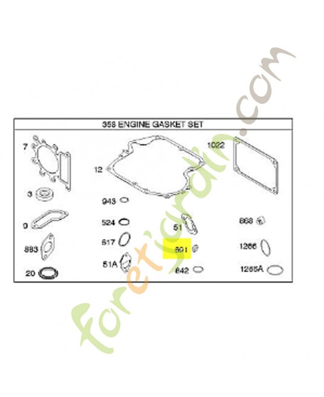 692407 Joint torique Briggs & Stratton 0003-000-1113