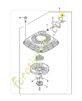 Câble de lanceur 0001-195-8201. Pièce de rechange Sithl / Vicking