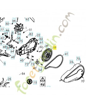 Poulie reducteur 519653060. Pièce de rechange Husqvarna