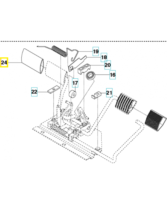 Caoutchouc de pédale 586966402. Pièce de rechange Husqvarna
