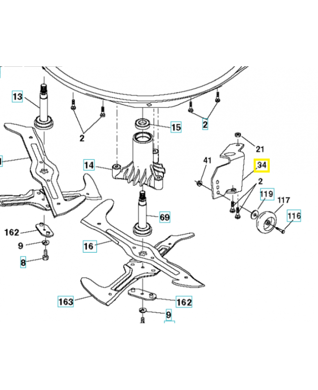 support 583258801 husqvarna.Pièce de détachée Husqvarna