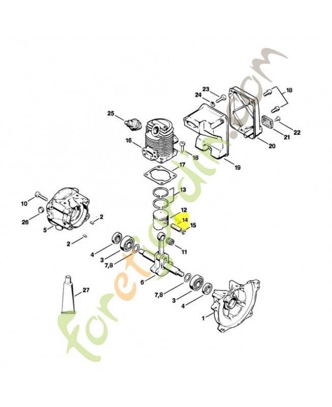 Axe de piston 4112-034-1500 Axe de piston 4112-034-1500