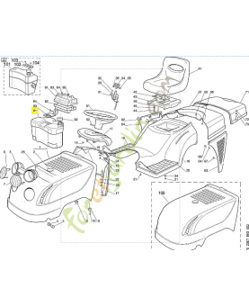 Réservoir d'essence 6125-351-0402. Pièce de rechange Sithl / Vicking