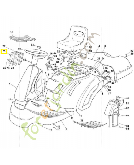 Carter supérieur 6125-432-1210. Pièce de rechange Sithl / Vicking