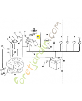 Câble avec diode 6125-440-0321. Pièce de rechange Sithl / Vicking