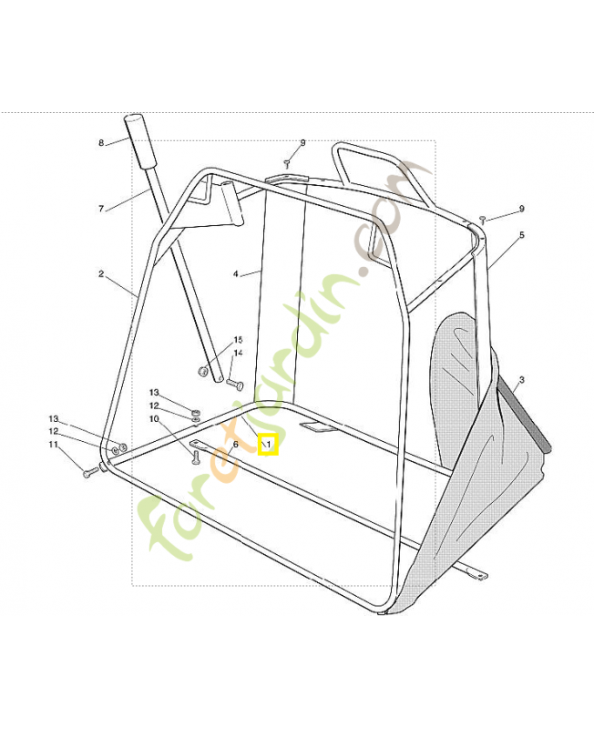 Châssis inférieur 6125-700-3120. Pièce de rechange Sithl / Vicking