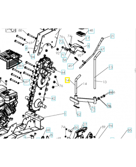 Broche de béquille 544309501. Pièce de rechange Husqvarna