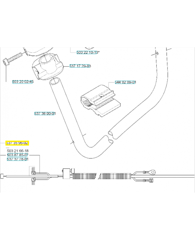 Câblage complet 537359602. Pièce de rechange Husqvarna