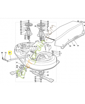 Support 6125-700-6831. Pièce de rechange Sithl / Vicking