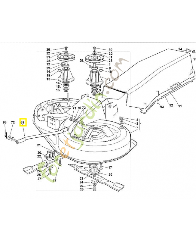 Support 6125-700-6831. Pièce de rechange Sithl / Vicking