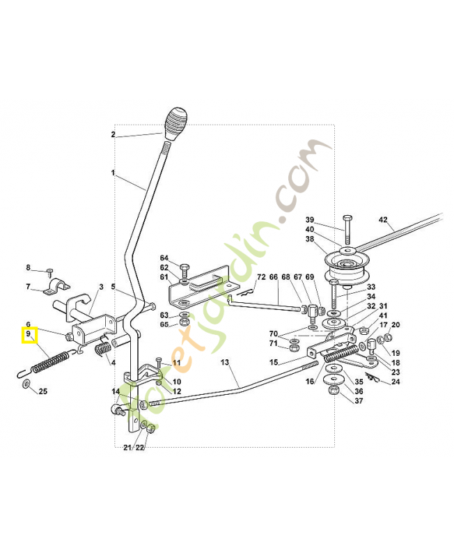 Ressort de tension 6125-703-5101. Pièce de rechange Sithl / Vicking