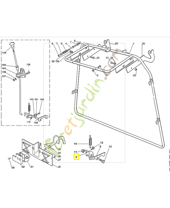 Support 6125-703-6930. Pièce de rechange Sithl / Vicking