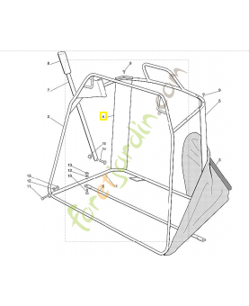 Support angle droit 6125-703-8515. Pièce de rechange Sithl / Vicking