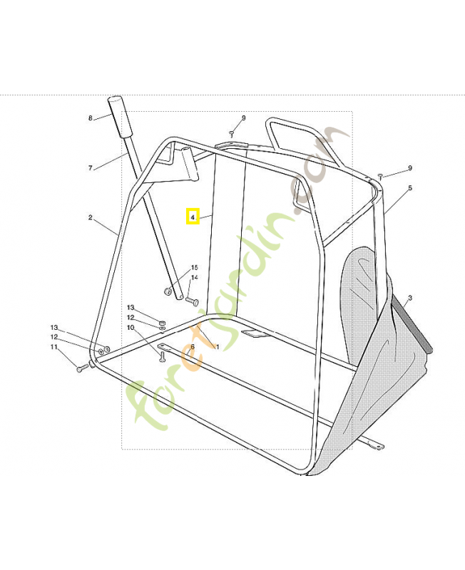 Support angle droit 6125-703-8515. Pièce de rechange Sithl / Vicking