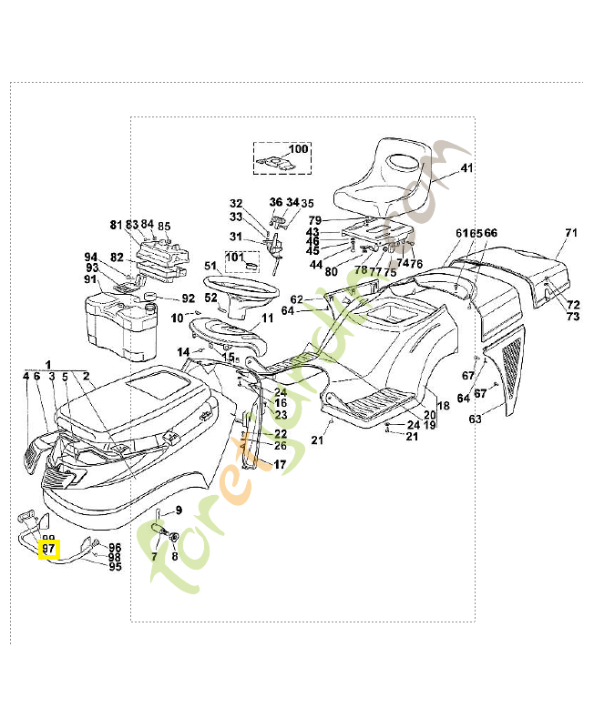 Plaque 6125-703-8910. Pièce de rechange Sithl / Vicking