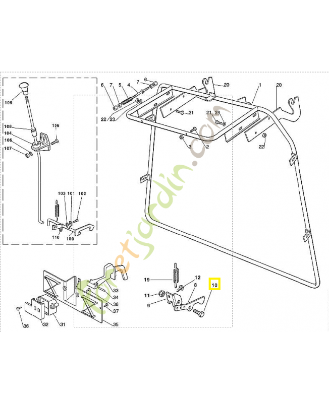 Boulon 6125-703-9060. Pièce de rechange Sithl / Vicking