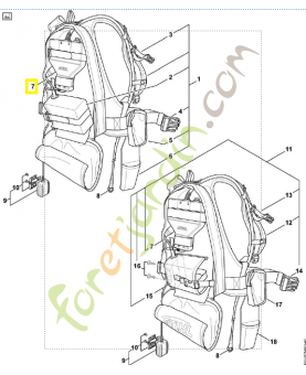 Faisceau de câbles 4861-440-3001. Pièce de rechange Sithl / Vicking