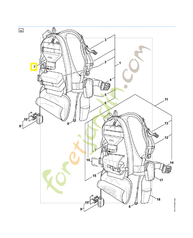 Faisceau de câbles 4861-440-3001. Pièce de rechange Sithl / Vicking