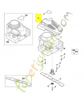 Capot moteur Stihl réf. 0000-082-0417