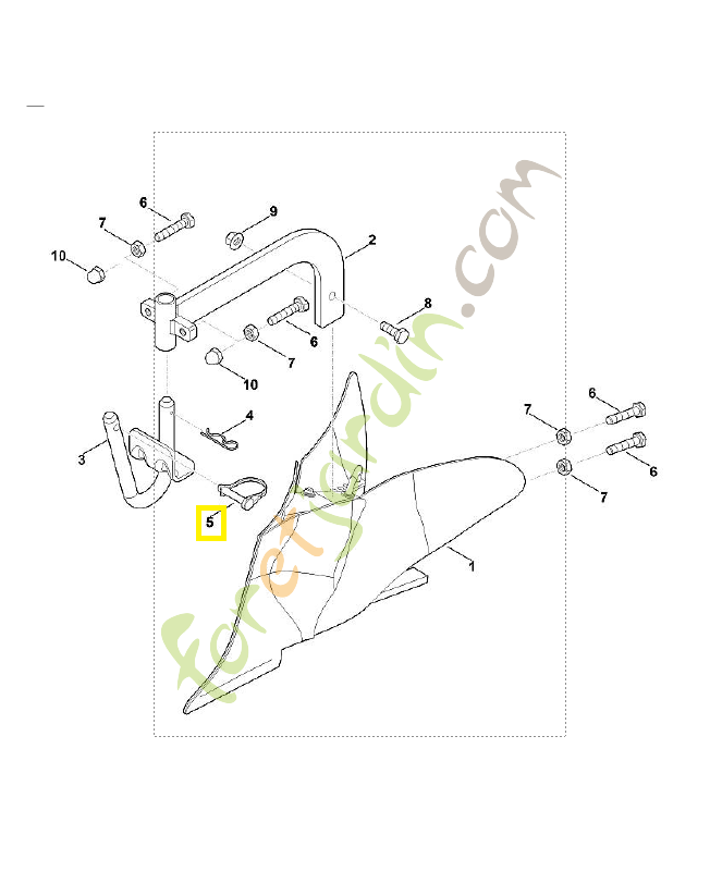 Goupille 8 x 50 9396-021-3800. Pièce de rechange Sithl / Vicking