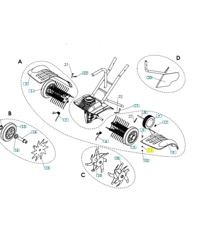Goupille 8x30 531008564. Pièce de rechange Husqvarna