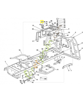 Boulon 6125-703-9001. Pièce de rechange Sithl / Vicking