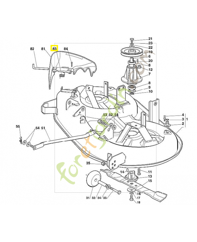 Ressort coude 6125-708-4510. Pièce de rechange Sithl / Vicking