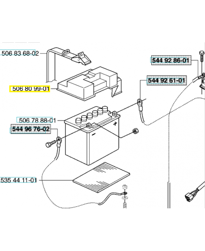 Couvercle 506809901. Pièce de rechange Husqvarna