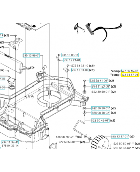 Kit de roulement 523343701. Pièce de rechange Husqvarna