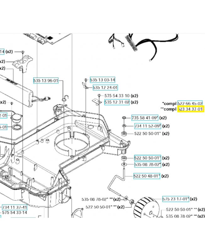 Kit de roulement 523343701. Pièce de rechange Husqvarna