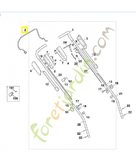 Levier de commande 6103-760-1510. Pièce de rechange Sithl / Vicking