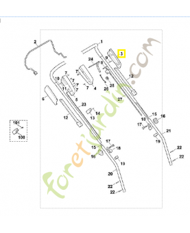 Carter gauche 6356-764-0600 stihl 