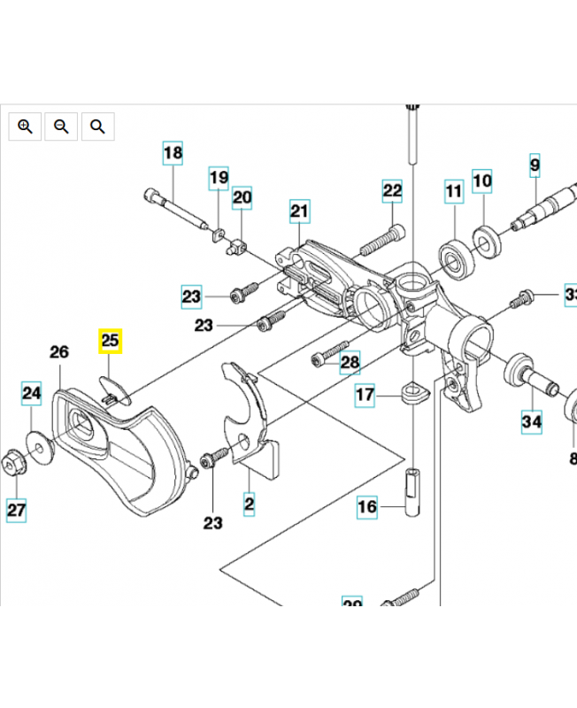 Support 574404701. Pièce de rechange Husqvarna
