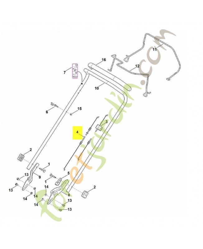 Cable commande d'entrainement 6350-700-7528. Pièce détachée Stihl / Vicking référence 6350-700-7527