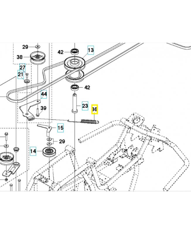 Ressort 575567202. Pièce de rechange Husqvarna