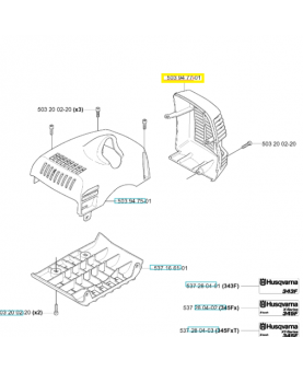 Protecteur 503947701. Pièce de rechange Husqvarna