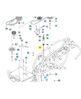 Arbre 525403701 . Pièce de rechange Husqvarna